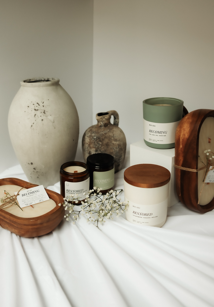 Jar Wooden Wick Candles